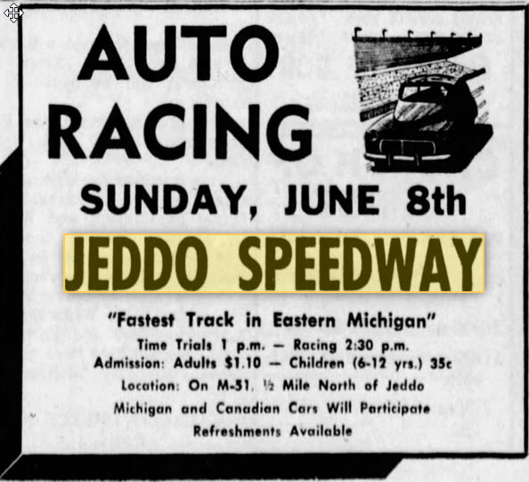 Jeddo Speedway - June 7 1958 Article